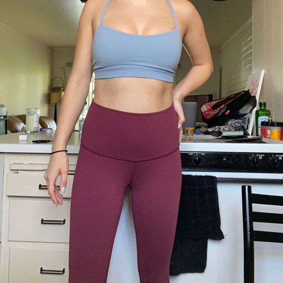 Lululemon High rise Maroon wunder under 28” - Picture 5 of 7